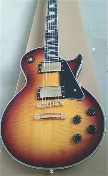 china oem factory customized classic flamed tobacco electric guitar with mahogany body and neck guitars
china oem factory customized classic flamed tobacco electric guitar with mahogany body and neck guitars