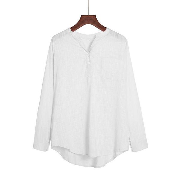 solid color wild long sleeved collar pullover ladies professional shirt size xxxxxl, White
solid color wild long sleeved collar pullover ladies professional shirt size xxxxxl, White