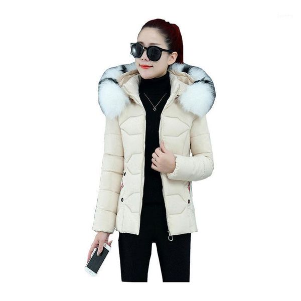 women's short winter big pocket hooded windproof down jacket with fur collar oversized cotton pad coat1, Black
women's short winter big pocket hooded windproof down jacket with fur collar oversized cotton pad coat1, Black