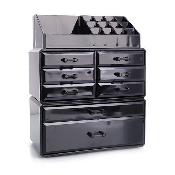 plastic cosmetics storage rack without transparent 6 small & 2 large drawers black ship from us drop shipping
plastic cosmetics storage rack without transparent 6 small & 2 large drawers black ship from us drop shipping