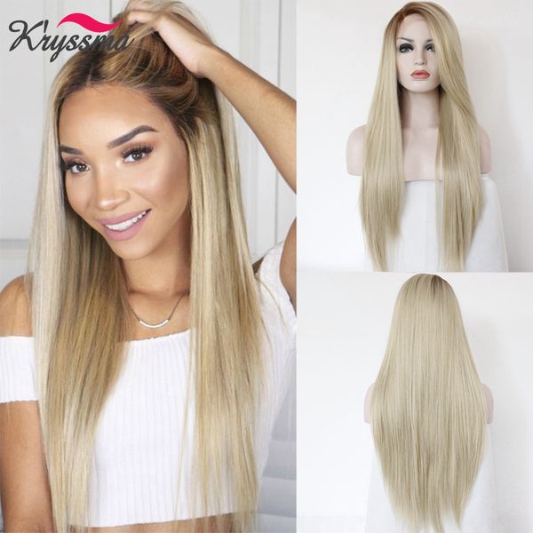lx brand long straight wig ombre blonde lace front wig with brown woots heat resistant fiber cosplay synthetic wigs for womenfactory direct, Black
lx brand long straight wig ombre blonde lace front wig with brown woots heat resistant fiber cosplay synthetic wigs for womenfactory direct, Black