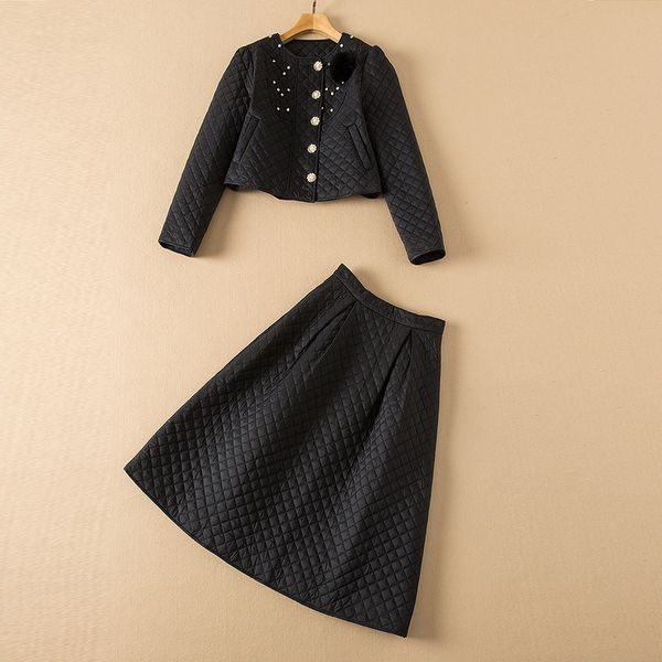 european and american women's clothing winter 2022 new extra set of long sleeve nail diamond skirts fashion suits, White
european and american women's clothing winter 2022 new extra set of long sleeve nail diamond skirts fashion suits, White