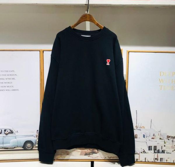 2020fw ami men's women's round neck pullover alexandre sweater classic embroidery fashion mattiussi sweater, Black
2020fw ami men's women's round neck pullover alexandre sweater classic embroidery fashion mattiussi sweater, Black