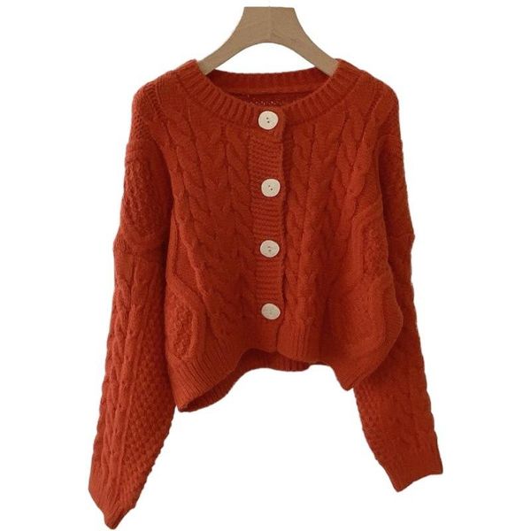 women's knits & tees 2021 autumn korean style solid color linen flower short round neck loose all-match ladies' sweater cardigan, White
women's knits & tees 2021 autumn korean style solid color linen flower short round neck loose all-match ladies' sweater cardigan, White
