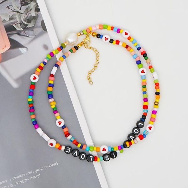 chokers go2boho letter necklace for women boho jewelry 2021 ins fashion rainbow freshwater pearl necklaces handmade bead heart choker1, Golden;silver
chokers go2boho letter necklace for women boho jewelry 2021 ins fashion rainbow freshwater pearl necklaces handmade bead heart choker1, Golden;silver