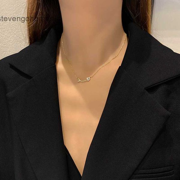 necklace east gate fishbone cold new style wind titanium steel clavicle chain female korean temperament net red personality pendant, Silver
necklace east gate fishbone cold new style wind titanium steel clavicle chain female korean temperament net red personality pendant, Silver