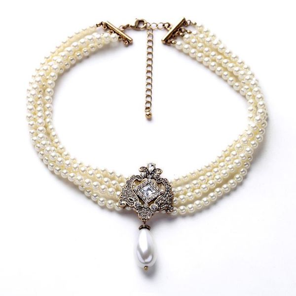 chokers european and american fashion exquisite jewelry, multi-layer all-match pearl necklace for women, Golden;silver
chokers european and american fashion exquisite jewelry, multi-layer all-match pearl necklace for women, Golden;silver