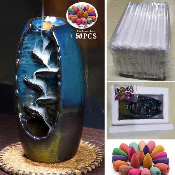 50 pcs mountain river handicraft incense holder ceramic backflow waterfall smoke incense burner home decor wmtsfb
50 pcs mountain river handicraft incense holder ceramic backflow waterfall smoke incense burner home decor wmtsfb
