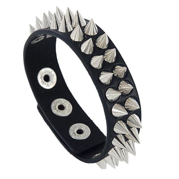 gothic delicate cuspidal spikes rivet cone stud cuff black leather bracelets bangles punk bracelet for women men qyluez, White
gothic delicate cuspidal spikes rivet cone stud cuff black leather bracelets bangles punk bracelet for women men qyluez, White