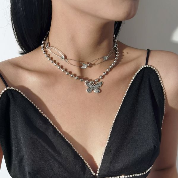 women butterfly necklaces gold necklace for women birthday new year gift women collier de designer necklace, Silver
women butterfly necklaces gold necklace for women birthday new year gift women collier de designer necklace, Silver