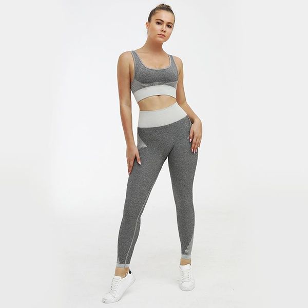 two pieces set push up fitness sleeveless women knitted seamless yoga set shirts high waist running leggings workout pants1, White;red
two pieces set push up fitness sleeveless women knitted seamless yoga set shirts high waist running leggings workout pants1, White;red