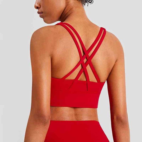 lulu sell gym yoga vest athletic fitness women sports bra solid color cross tights tank butter soft with chest pad 211229, White;black
lulu sell gym yoga vest athletic fitness women sports bra solid color cross tights tank butter soft with chest pad 211229, White;black