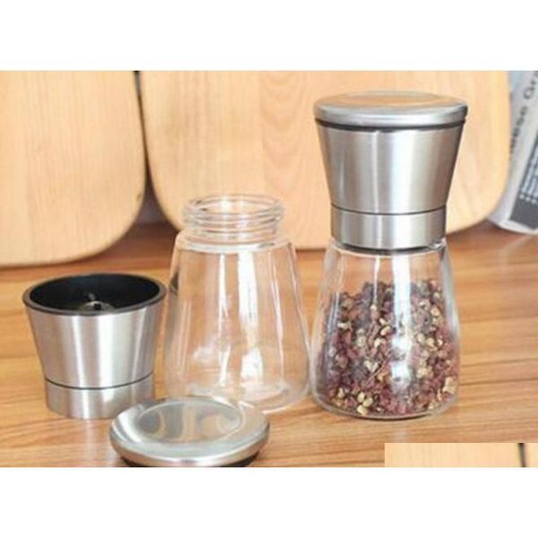 new stainless steel salt and pepper mill glass body spice salt and pepper grinder kitchen accessories cooking tool kqnze
new stainless steel salt and pepper mill glass body spice salt and pepper grinder kitchen accessories cooking tool kqnze