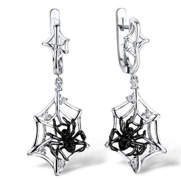 dangle & chandelier silver colour earrings for women creative black spider sparkling cubic zirconia fashion jewelry
dangle & chandelier silver colour earrings for women creative black spider sparkling cubic zirconia fashion jewelry