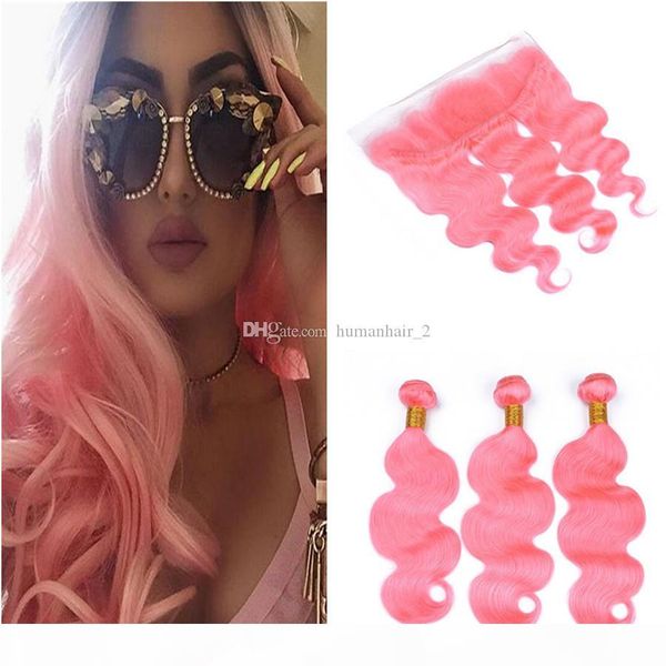 human hair weaves pink lace frontal with bundles body wave hair with 13x4 lace frontal malaysian hair extensions with lace closure, Black;brown
human hair weaves pink lace frontal with bundles body wave hair with 13x4 lace frontal malaysian hair extensions with lace closure, Black;brown