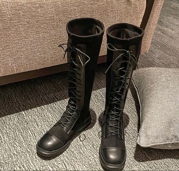 european and american knee-stretch thin boots winter size size women's boots 34-43 thick soled suede high boots, Black
european and american knee-stretch thin boots winter size size women's boots 34-43 thick soled suede high boots, Black