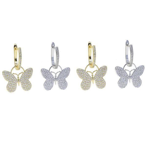 wholesale new arrived women wedding animals dangle hoop earrings with bling cz paved butterfly charm korean earrings for women girl 2021, Golden;silver
wholesale new arrived women wedding animals dangle hoop earrings with bling cz paved butterfly charm korean earrings for women girl 2021, Golden;silver