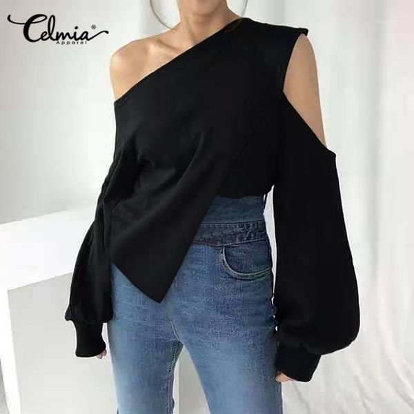 stylish solid cold shoulder women celmia 2020 fashion casual lantern sleeve pleated shirt plus size asymmetrical blouses 71, White
stylish solid cold shoulder women celmia 2020 fashion casual lantern sleeve pleated shirt plus size asymmetrical blouses 71, White