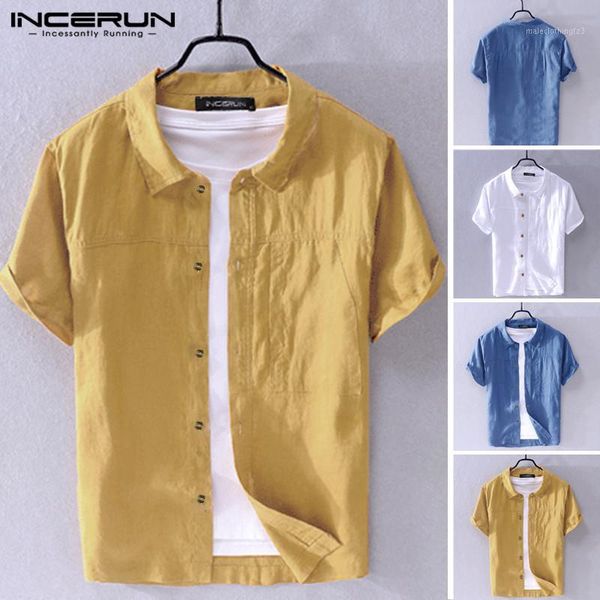 men's casual shirts incerun men's shirt turn-down collar solid streetwear 2021 short sleeve camisa cotton button harajuku hombre1, White;black
men's casual shirts incerun men's shirt turn-down collar solid streetwear 2021 short sleeve camisa cotton button harajuku hombre1, White;black