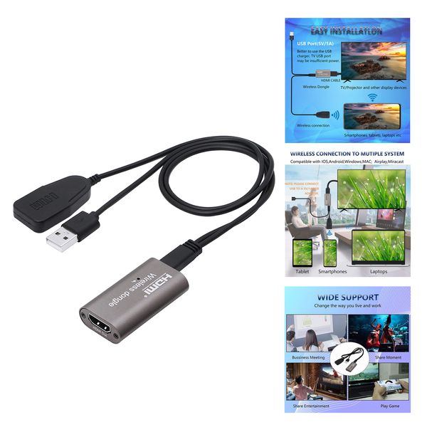 4k 1080p wifi hdmi wireless display dongle converter av adapter cable,easy to install and use
4k 1080p wifi hdmi wireless display dongle converter av adapter cable,easy to install and use