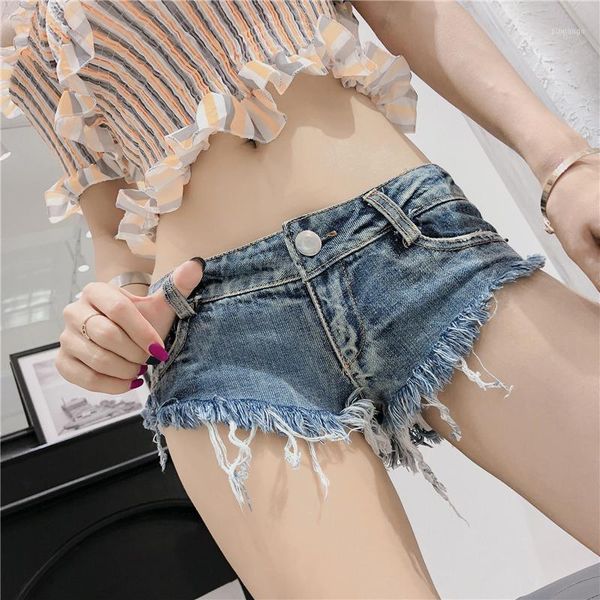 2019 summer new women's wear super low waist pants buttocks hit bottom pants triangle jeans super shorts tide mc901, Blue
2019 summer new women's wear super low waist pants buttocks hit bottom pants triangle jeans super shorts tide mc901, Blue
