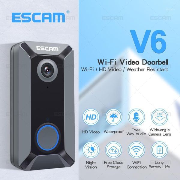 doorbells escam v6 720p wireless doorbell video camera cloud storage waterproof home security with battery indoor dingdong chime1
doorbells escam v6 720p wireless doorbell video camera cloud storage waterproof home security with battery indoor dingdong chime1
