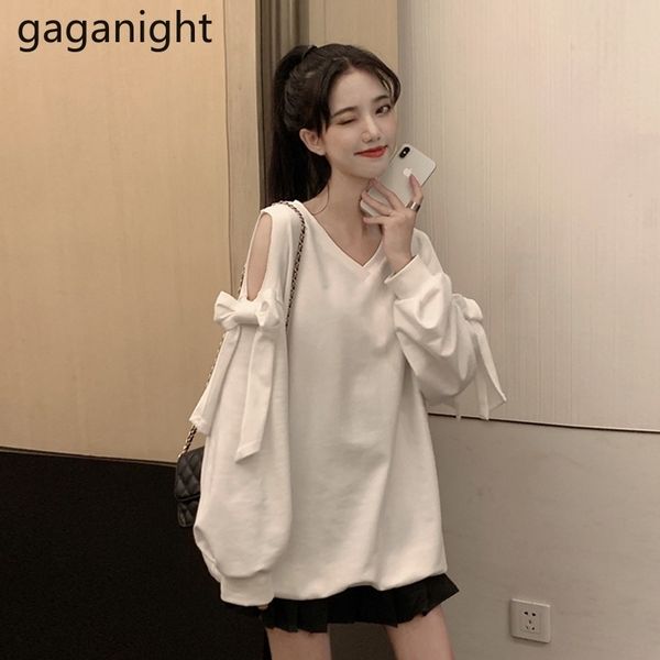gaganight white women jumper casual loose bow hollow out shoulder girls hoodies spring autumn sweatershirt chic korean outwear 201204, Black
gaganight white women jumper casual loose bow hollow out shoulder girls hoodies spring autumn sweatershirt chic korean outwear 201204, Black