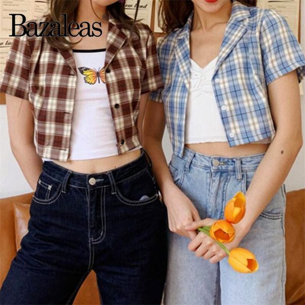 women's blouses & shirts bazaleas streetwear harajuku ropa mujer turn down blouse women crop fashion tartan brown cropped fitted blouse, White
women's blouses & shirts bazaleas streetwear harajuku ropa mujer turn down blouse women crop fashion tartan brown cropped fitted blouse, White