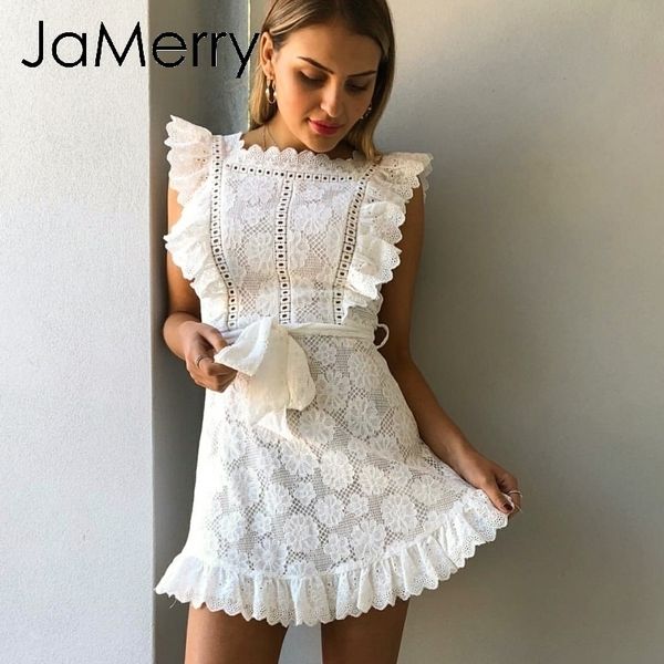 jamerry boho embroidery white lace women mini dress hollow out sashes ruffled holiday summer dress casual beach dress vesti t200320, Black;pink
jamerry boho embroidery white lace women mini dress hollow out sashes ruffled holiday summer dress casual beach dress vesti t200320, Black;pink