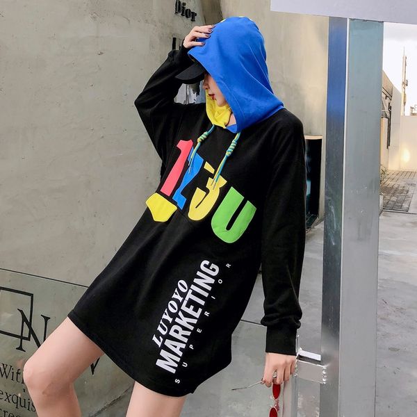 lajr0 thirteen sweater women's clothing 2020 autumn new fashion brand loose mid-length stitching hooded for sweater lines sweaterwomen, Black
lajr0 thirteen sweater women's clothing 2020 autumn new fashion brand loose mid-length stitching hooded for sweater lines sweaterwomen, Black