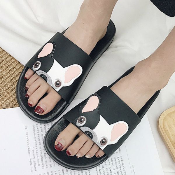 summer women slippers cartoon bulldog sandals flat comfortable beach slides cute funny bathroom floor home house shoes x1020, Black
summer women slippers cartoon bulldog sandals flat comfortable beach slides cute funny bathroom floor home house shoes x1020, Black