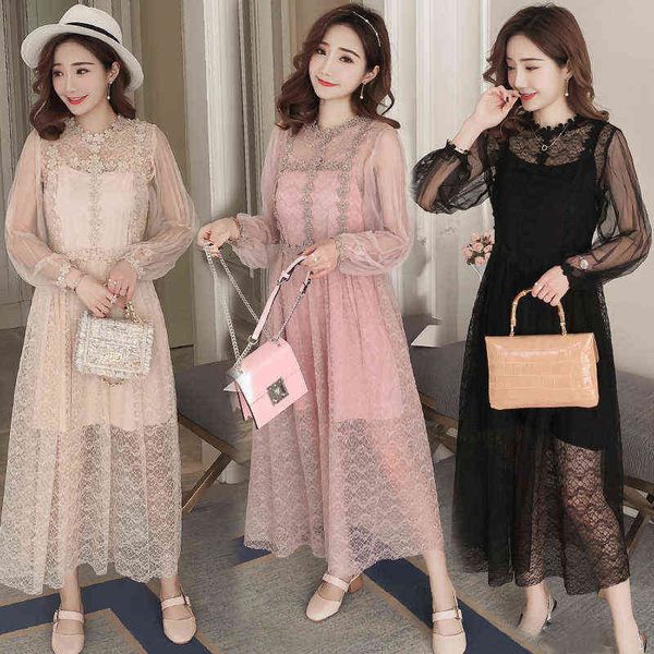 9192 2018 new spring maternity dress long mesh dress suit (send sling) aa220309, White
9192 2018 new spring maternity dress long mesh dress suit (send sling) aa220309, White