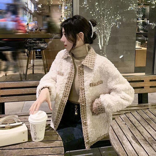 2021 lamb short hair women's new winter thick joker seam small perfumed sweat coat tide 30ih, Black;brown
2021 lamb short hair women's new winter thick joker seam small perfumed sweat coat tide 30ih, Black;brown