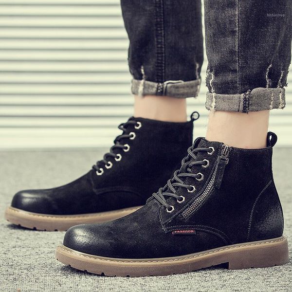 boots men casual indestructible desert genuine leather cowboy shoes lace-up platform ankle boot tooling botas mans1, Black
boots men casual indestructible desert genuine leather cowboy shoes lace-up platform ankle boot tooling botas mans1, Black