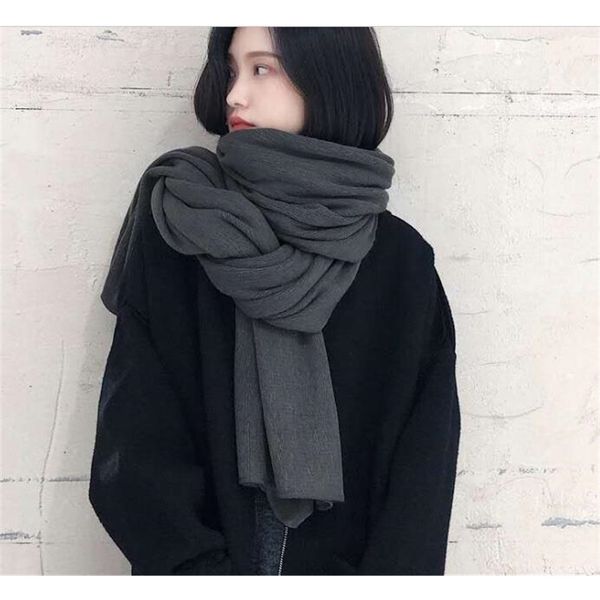 korean pure color knitted wool scarf for women's autumn and winter thickening and warmth keeping for students y201007, Blue;gray
korean pure color knitted wool scarf for women's autumn and winter thickening and warmth keeping for students y201007, Blue;gray