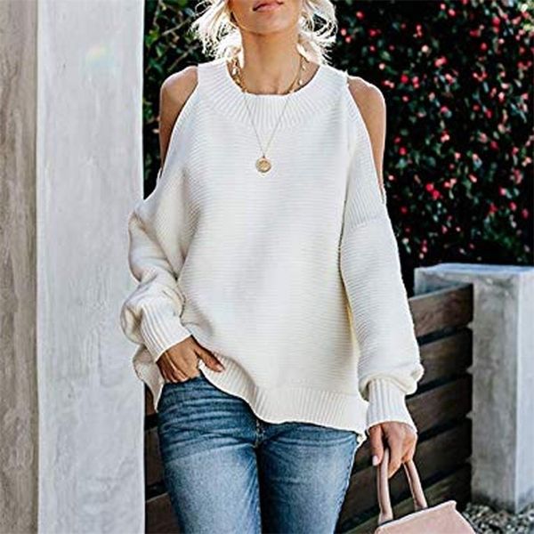 women swaters pullover cold shoulder long batwing sleeve sweater fashion winter warm loose oversized knit y200720, White;black
women swaters pullover cold shoulder long batwing sleeve sweater fashion winter warm loose oversized knit y200720, White;black