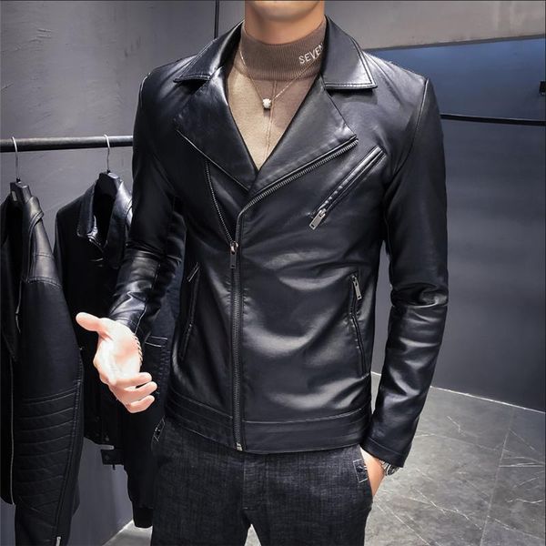 men's fur & faux men pu leather jacket autumn fashion long sleeve lapel zipper patchwork coats motorcycle, Black
men's fur & faux men pu leather jacket autumn fashion long sleeve lapel zipper patchwork coats motorcycle, Black