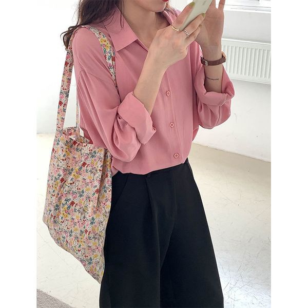 2021 new 5 korean color long sleeve shirt thin chiffon shirts turn down collar womens and blouse (x1373) r1vp, White
2021 new 5 korean color long sleeve shirt thin chiffon shirts turn down collar womens and blouse (x1373) r1vp, White
