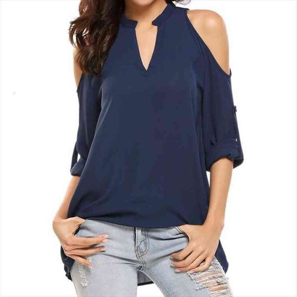 women spring summer chiffon shirts fashion casual loose solid color adjustable long sleeve v-neck off shoulder blouse plus size, White
women spring summer chiffon shirts fashion casual loose solid color adjustable long sleeve v-neck off shoulder blouse plus size, White