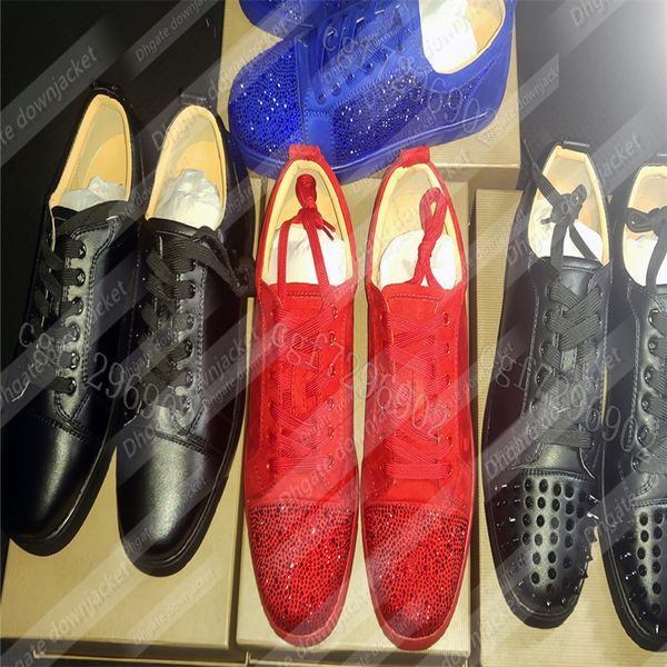 new 2019 designer sneakers red bottom shoe low cut suede spike luxury shoes for men and women shoe party wedding crystal leather dress shoes, Black
new 2019 designer sneakers red bottom shoe low cut suede spike luxury shoes for men and women shoe party wedding crystal leather dress shoes, Black