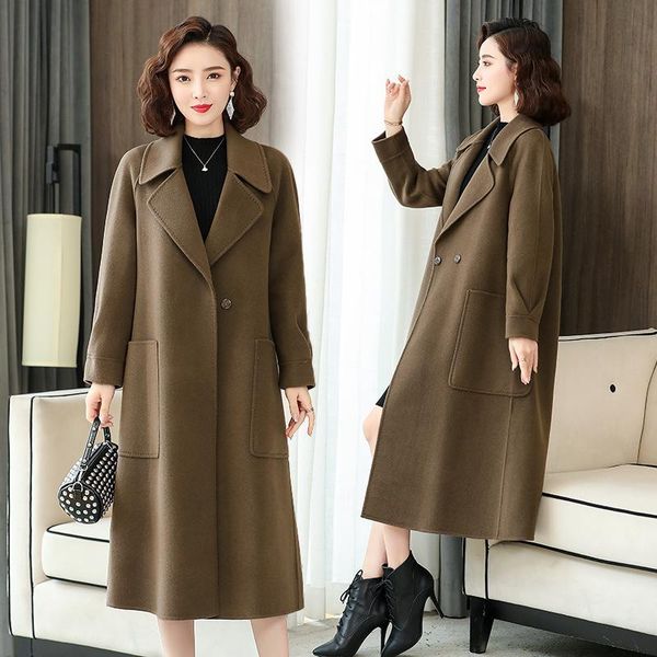 coat female temperament of new fund of 2021 autumn winters is han edition windbreaker type cloth coat loose quality, Black
coat female temperament of new fund of 2021 autumn winters is han edition windbreaker type cloth coat loose quality, Black
