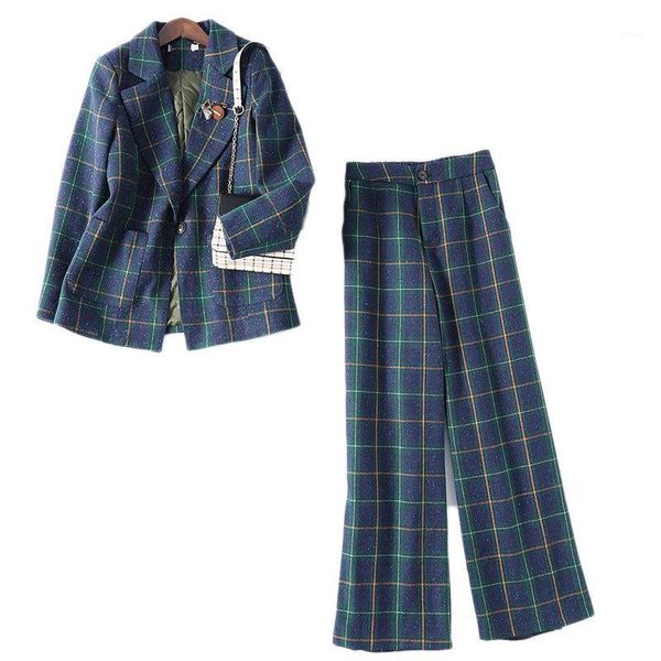 women's suits & blazers runway designer pants suit women's vintage plaid office lady blazer coat female trouser two piece, White;black
women's suits & blazers runway designer pants suit women's vintage plaid office lady blazer coat female trouser two piece, White;black