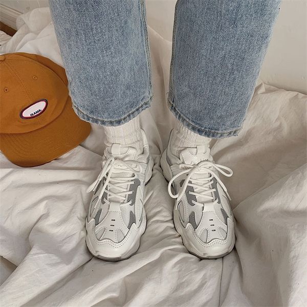 women sneakers fashion mesh chunky sneakers casual shoes autumn reflective comfortable thick sole white dad flats platform shoes 201111, Black
women sneakers fashion mesh chunky sneakers casual shoes autumn reflective comfortable thick sole white dad flats platform shoes 201111, Black