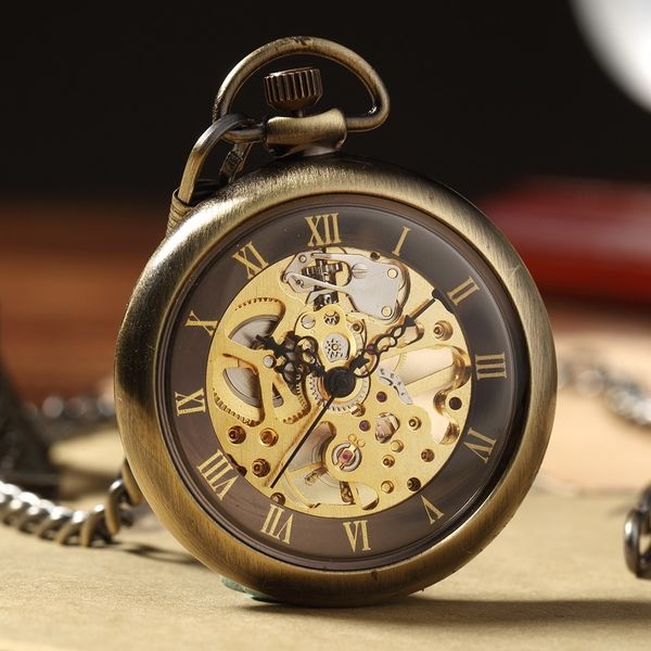 retro bronze skeleton mechanical hand-winding mens pocket watch fob chain roman numbers smooth steel women pocket watch t200502, Slivery;golden
retro bronze skeleton mechanical hand-winding mens pocket watch fob chain roman numbers smooth steel women pocket watch t200502, Slivery;golden