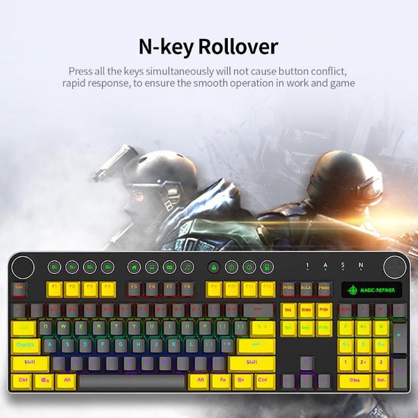 keyboards magic-refiner 13 wired mechanical keyboard 104 keys mixed light gaming with blue switch
keyboards magic-refiner 13 wired mechanical keyboard 104 keys mixed light gaming with blue switch