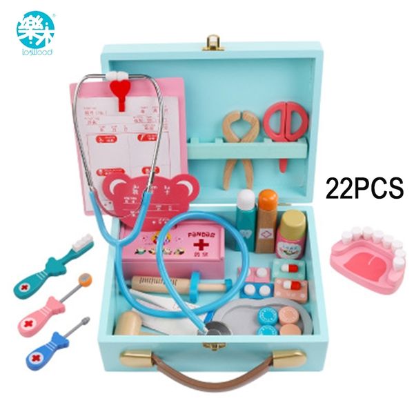 logwood baby toys funny play real life cosplay doctor game portable medicine box pretend doctor play set wooden toy for kid y200428
logwood baby toys funny play real life cosplay doctor game portable medicine box pretend doctor play set wooden toy for kid y200428