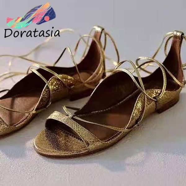 doratasia new arrival women solid lace up round toe shoes party rome flats quality summer sandals women sandals, Black
doratasia new arrival women solid lace up round toe shoes party rome flats quality summer sandals women sandals, Black