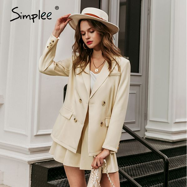 simplee casual single button solid blazer women's sets mid waist a-line skirt two piece set fashion women 2 piece skirt sets 200923, White
simplee casual single button solid blazer women's sets mid waist a-line skirt two piece set fashion women 2 piece skirt sets 200923, White