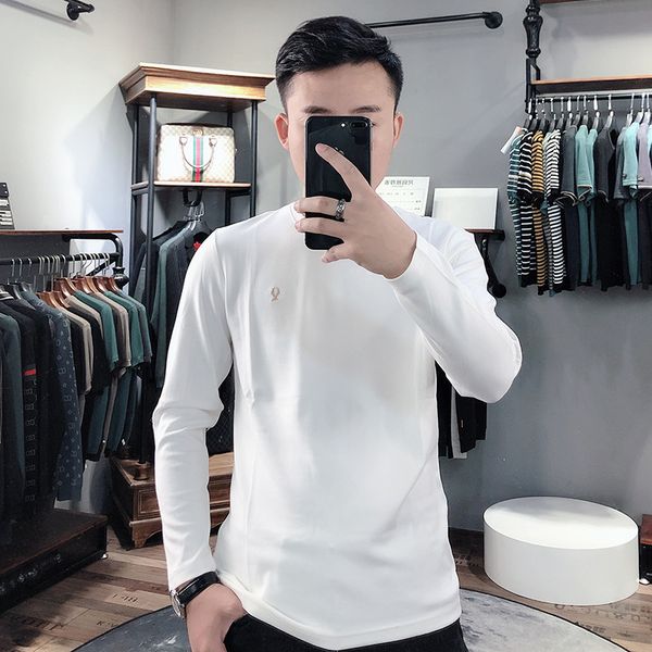men's long sleeve fashion t-shirt autumn and winter clothes men's wear korean youth solid color round neck slim white t-bottomed j
men's long sleeve fashion t-shirt autumn and winter clothes men's wear korean youth solid color round neck slim white t-bottomed j