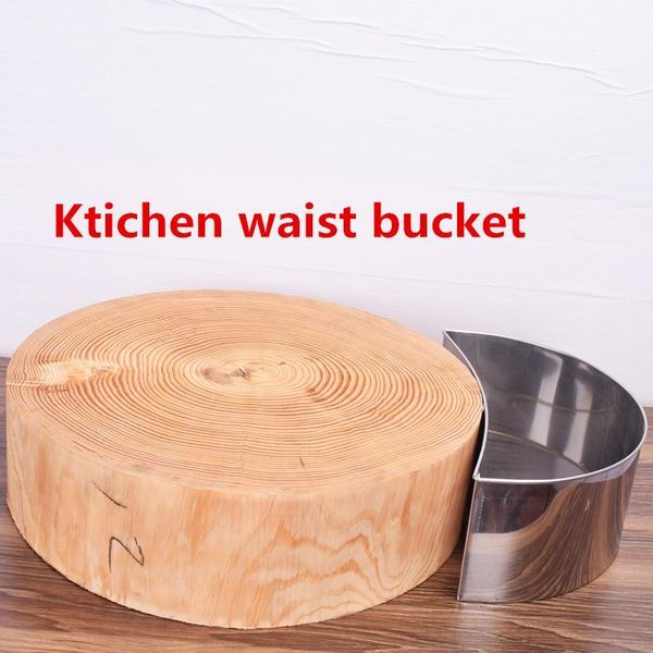 stainless steel kitchen chef used waist bucket box chopping block vgarbage garbage bin semi round trash hopper storage1
stainless steel kitchen chef used waist bucket box chopping block vgarbage garbage bin semi round trash hopper storage1